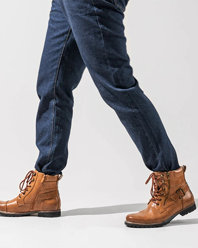 Men's Vintage Retro Casual Faux Leather Boots