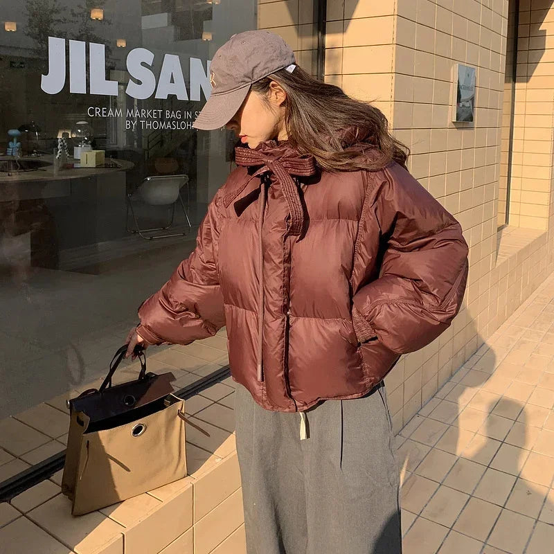 Women's Hooded Casual Loose Fit Cotton-Padded Jacket