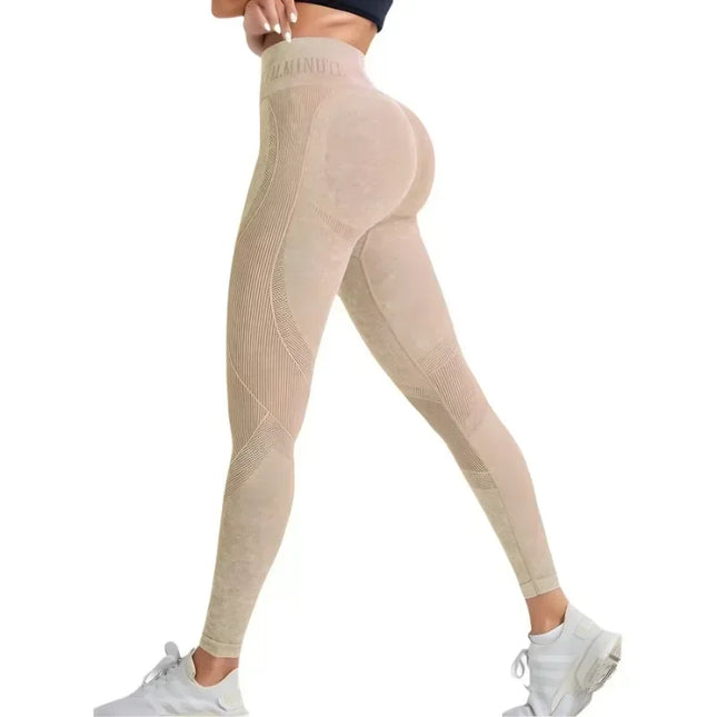 Women’s Seamless High-Waist Yoga Pants with Hip-Lifting and Tummy Control