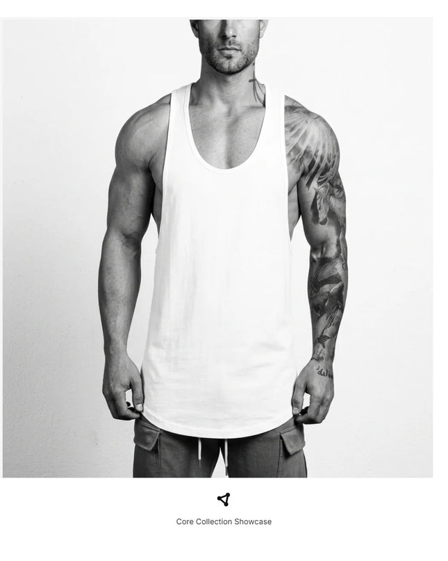 Breathable Cotton Men's Fitness Tank Top