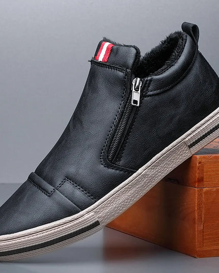 Men's High Top Sneakers with Zipper Closure - Stylish Men's Casual Athletic Shoes