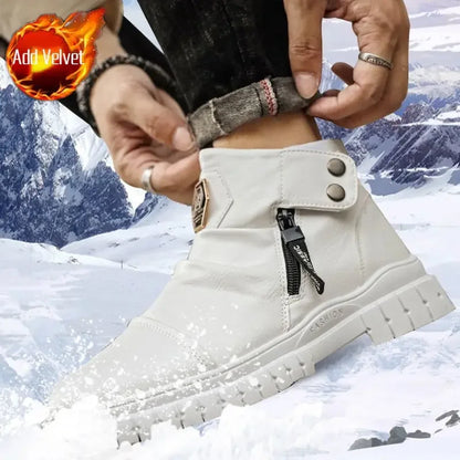 Men's Retro Classic Platform Shoes with Side Zip