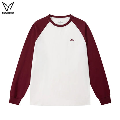 Men's Long Sleeve Casual Sweater with Raglan Sleeves