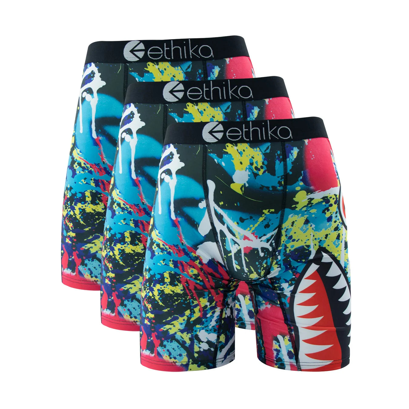 ETHIKA Men's 3-Pack Breathable Mesh Crotch Boxer Briefs