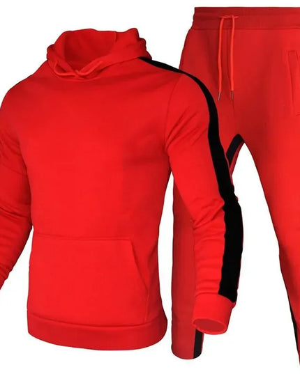 Men's 2-Piece Tracksuit Set with Hooded Sweatshirt - Stylish Athletic Wear