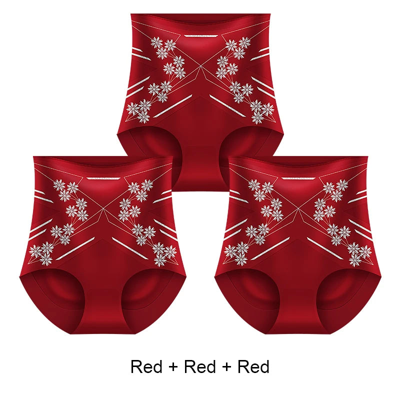Women's 3-Piece High-Waist Panties with Tummy Control and Belly Firming Design