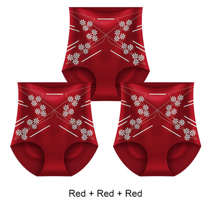 Women's 3-Piece High-Waist Panties with Tummy Control and Belly Firming Design