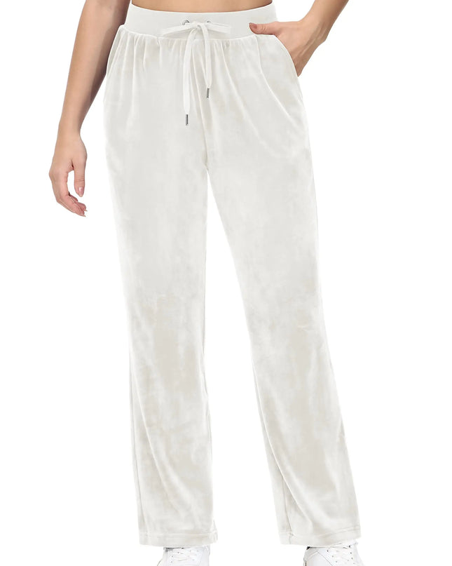 Women's Fleece Jogger Sweatpants with Drawstring and Elastic Waist