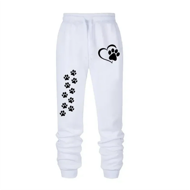 Cat Claw Print Women's Sweatpants with Elastic Waist