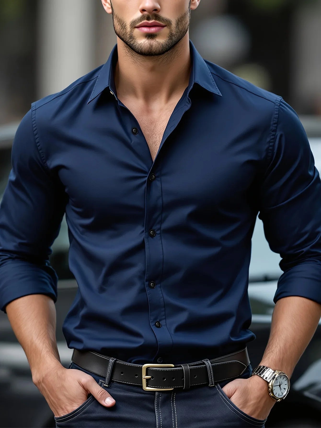 Men's Smart Casual Button Up Shirt