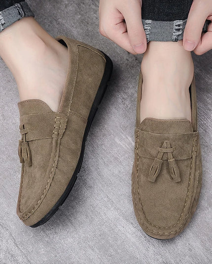 Men's Slip-On Flat Loafers - Comfortable Dress Shoes for Men