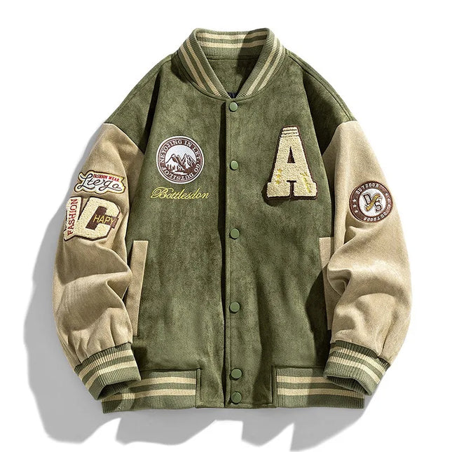 Men's Embroidered Baseball Jacket – Stylish & Classic Outerwear for Men