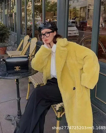 Women's Faux Fur Coat - Long, Thick, Warm, Elegant Winter Coat for Women