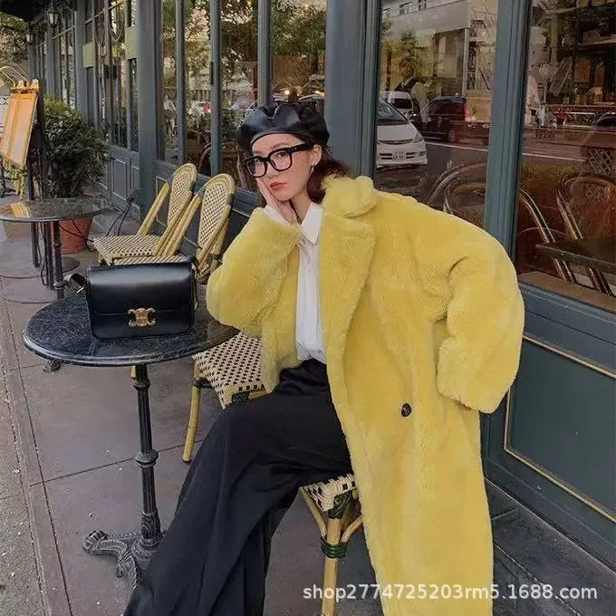 Women's Faux Fur Coat - Long, Thick, Warm, Elegant Winter Coat for Women