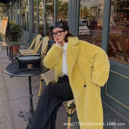 Women's Faux Fur Coat - Long, Thick, Warm, Elegant Winter Coat for Women