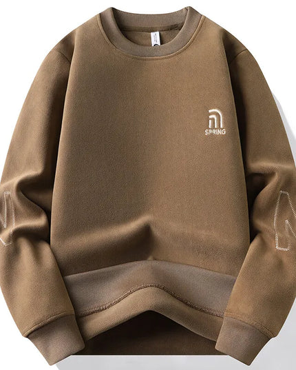 Men's Fleece-Lined Sweater - Warm, Comfortable Men's Pullover