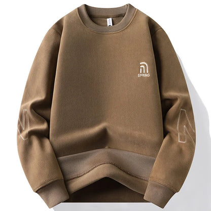 Men's Fleece-Lined Sweater - Warm, Comfortable Men's Pullover