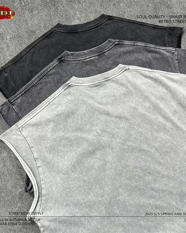 ZODF Unisex Cotton Tank Top – Oversized Loose Fit Sleeveless Vest