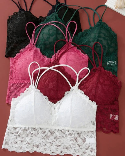 Lace Non-Wire Bra and Ultra-Thin Low Rise Briefs Set for Women - Transparent Comfort Underwear