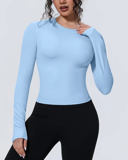 Women’s Long-Sleeve Slim-Fit Breathable Sports Top