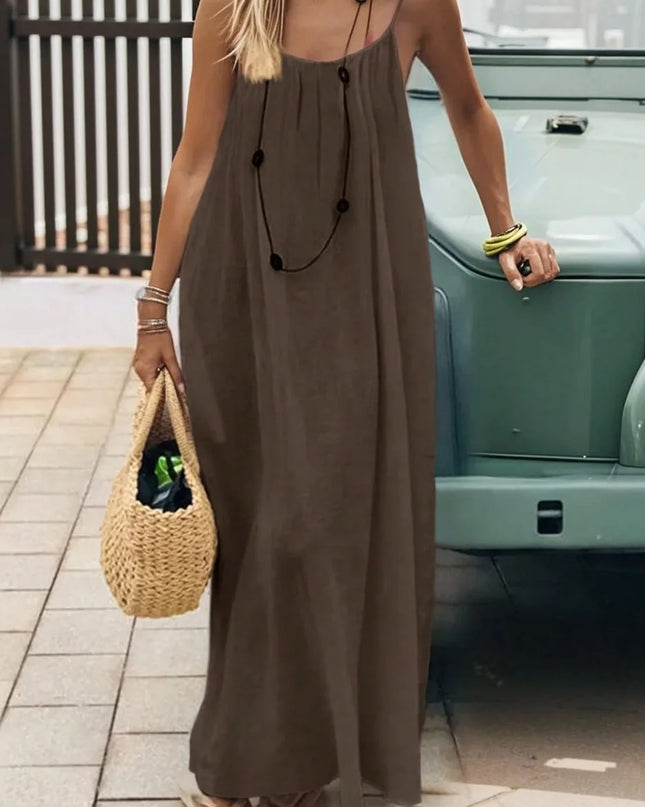 Women's Strapless Backless Long Loose Fit Maxi Dress