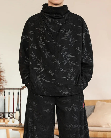 Men's Velvet Two-Piece Set – Loose Sweater & Harem Pants