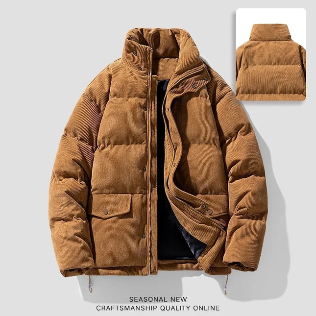 Men's Corduroy Puffer Parka Jacket