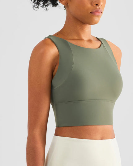 Nylon Women's Sports Bra - Stretchy Elastic Fitness Top - Various Colors
