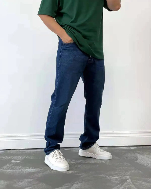 Casual Men's Straight Fit Stretch Denim Jeans