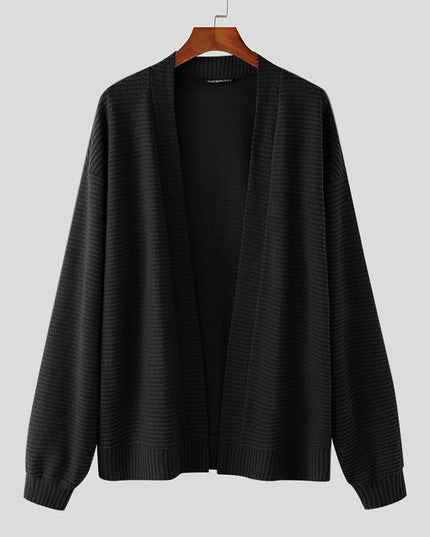 Incerun Men’s Knitted Loose Fit Long Sleeve Cardigan