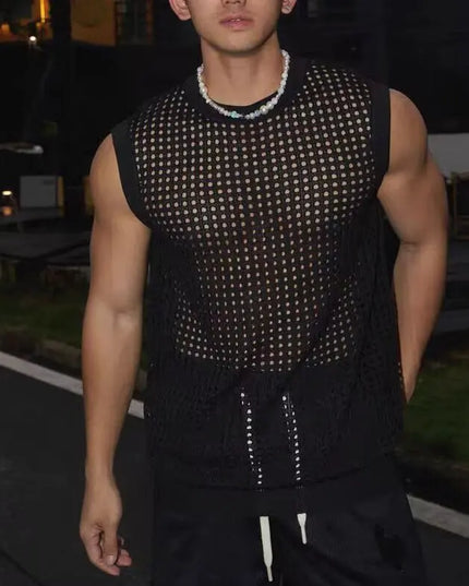 Men's Transparent Knitted Breathable Vest