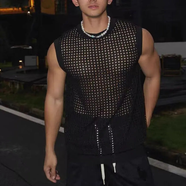 Men's Transparent Knitted Breathable Vest
