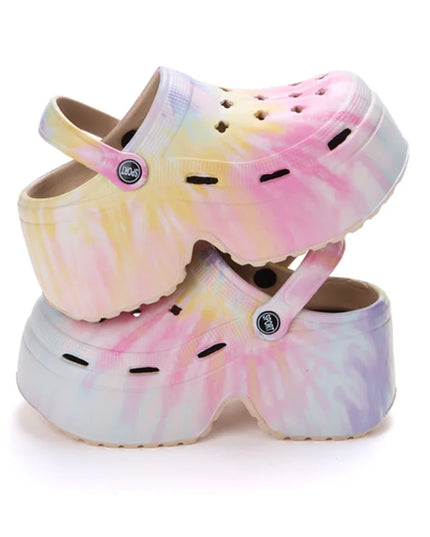 Leopard Print Chunky Platform  for Women – Closed Toe Sandals with Thick Sole
