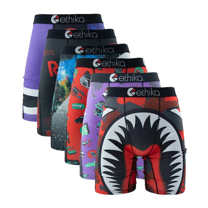 ETHIKA 6-Pack Men’s Breathable Boxer Briefs
