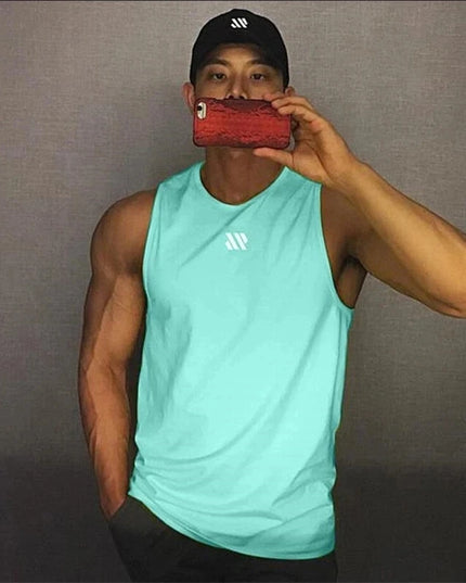 Men's Breathable Mesh Fitness Sleeveless Tank Top - Various Colors