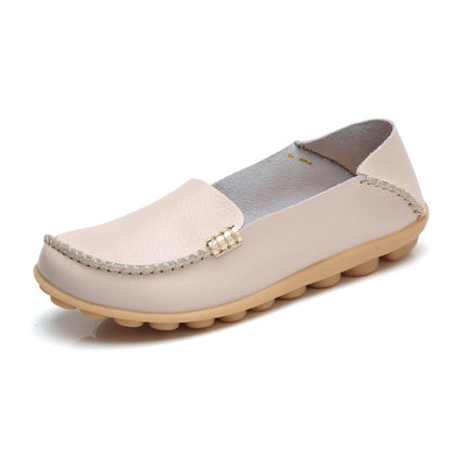 Women's Faux Leather Slip-On Flat Shoes – Comfortable & Stylish Flat Shoes