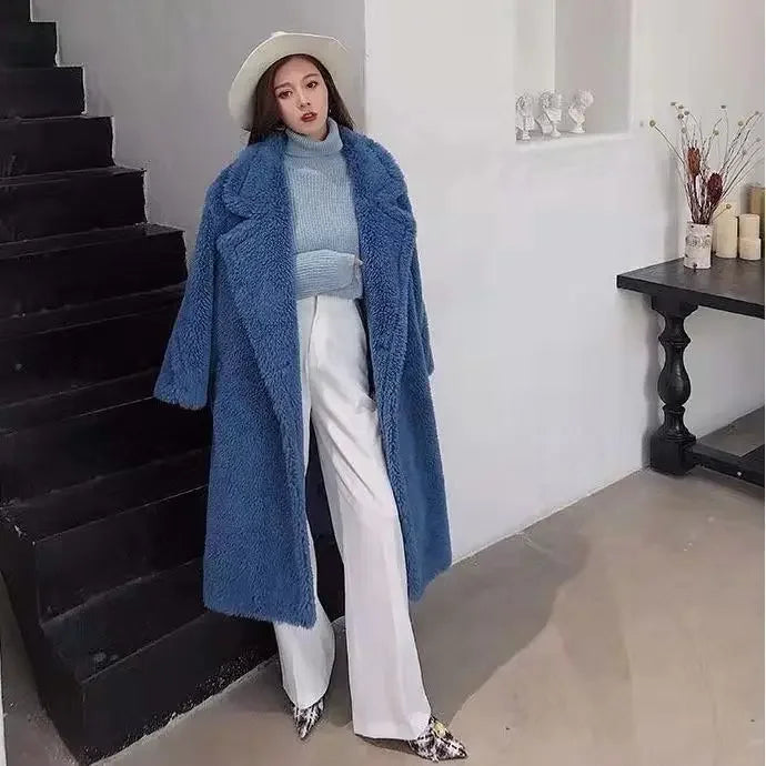 Women's Faux Fur Coat - Long, Thick, Warm, Elegant Winter Coat for Women