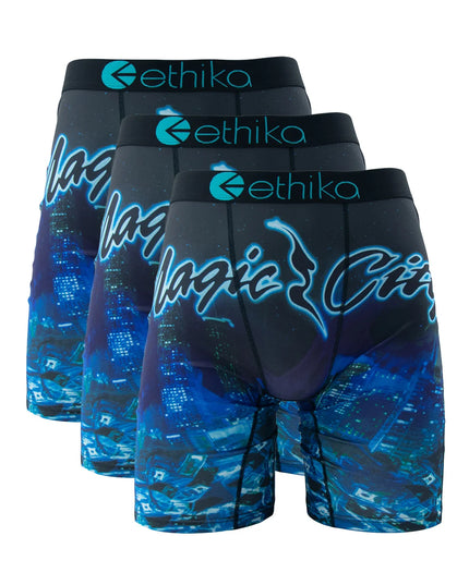 ETHIKA Men's 3-Pack Breathable Mesh Crotch Boxer Briefs