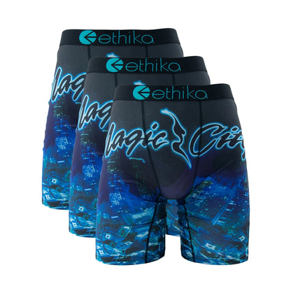 ETHIKA Men's 3-Pack Breathable Mesh Crotch Boxer Briefs