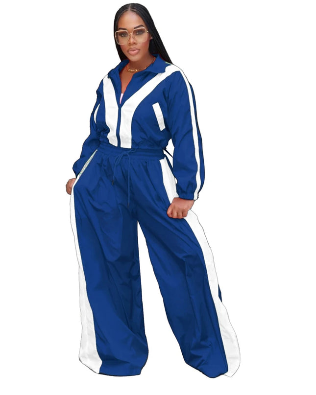 Women’s Two-Piece Set – Loose, Breathable Jacket and Pants Ensemble