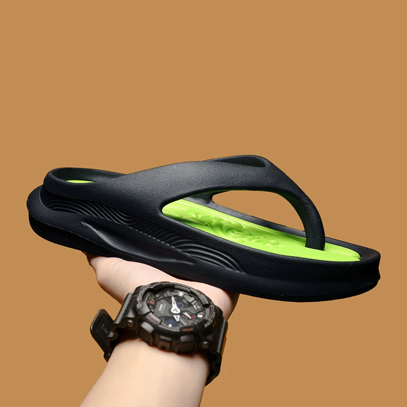 Stylish Men's Height-Increasing Flip-Flops - Comfortable Soft Slippers for Men