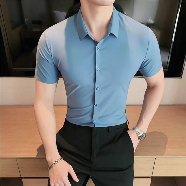 Men's Breathable Stretch Long Sleeve Shirt