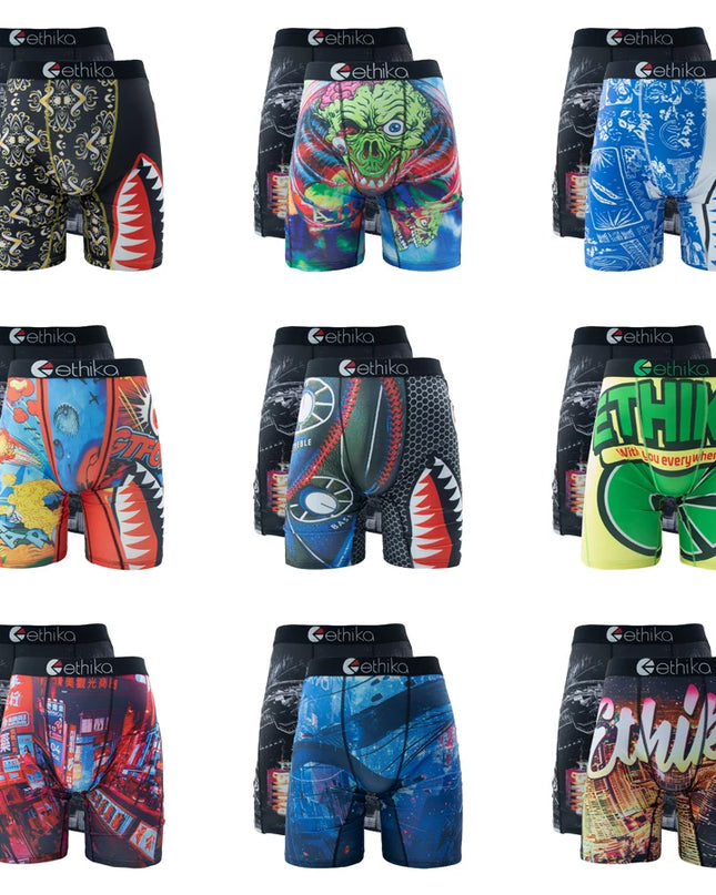 ETHIKA Men's 2-Pack Breathable Boxer Briefs Underwear
