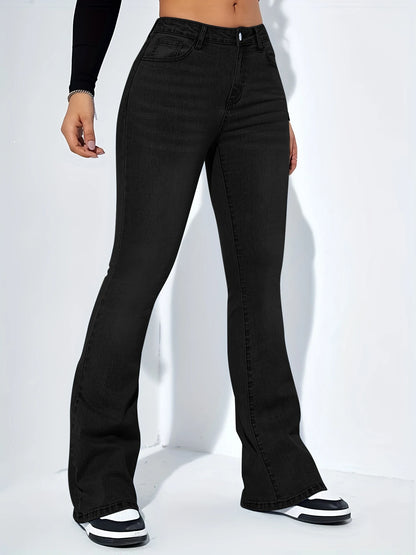 High-Waisted Women's Stretch Flared Denim Jeans