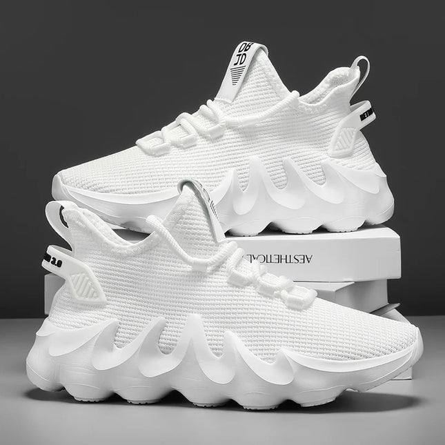 Men's Breathable High Top Lace-Up Sneakers - Various Colors