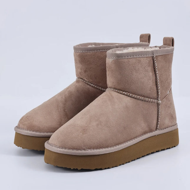 Women's Memory Foam Ankle Faux Suede Winter Warm Boots