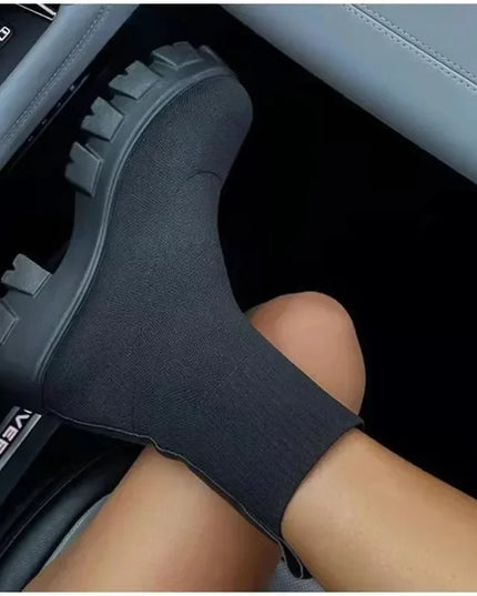 Women's Platform Ankle Slip-On Boots