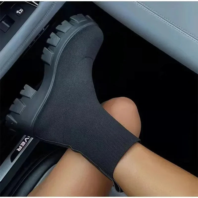 Women's Platform Ankle Slip-On Boots