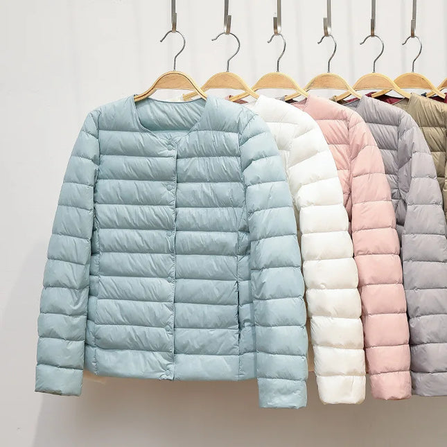 Women's Duck Down Puffer Jacket - Warm Liner Winter Coat for Women