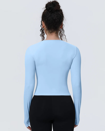 Women’s Long-Sleeve Slim-Fit Breathable Sports Top